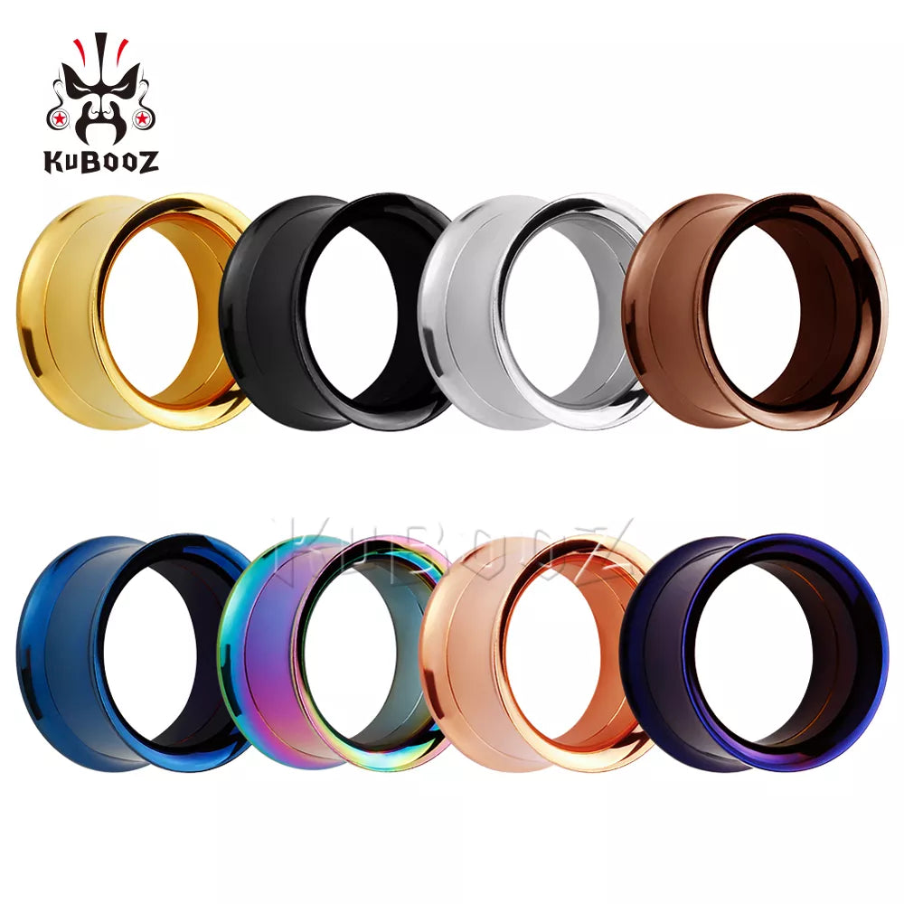 Stretch Stainless Steel Tunnel Ear Plugs 6-25mm