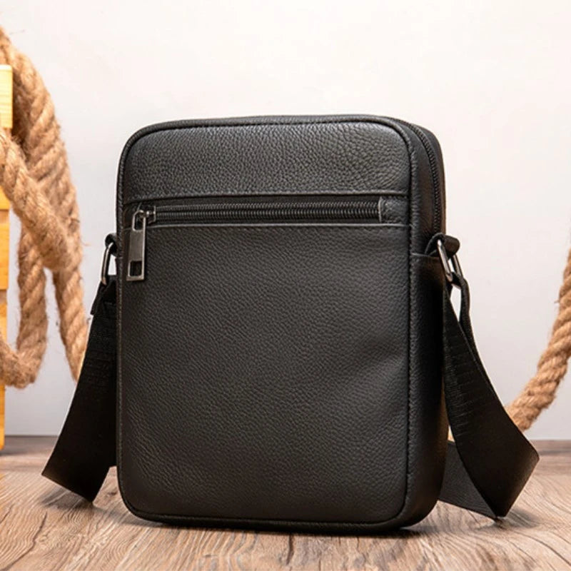 Men's Solid Small Casual Crossbody Bag