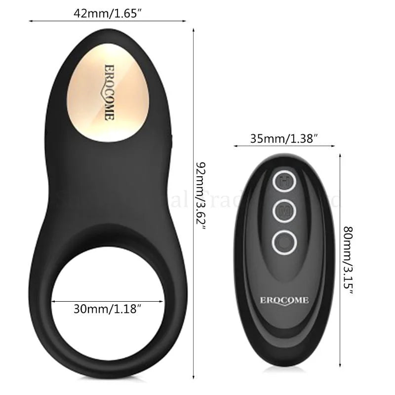Silicone Vibrating Lock Ring With 8 Functions