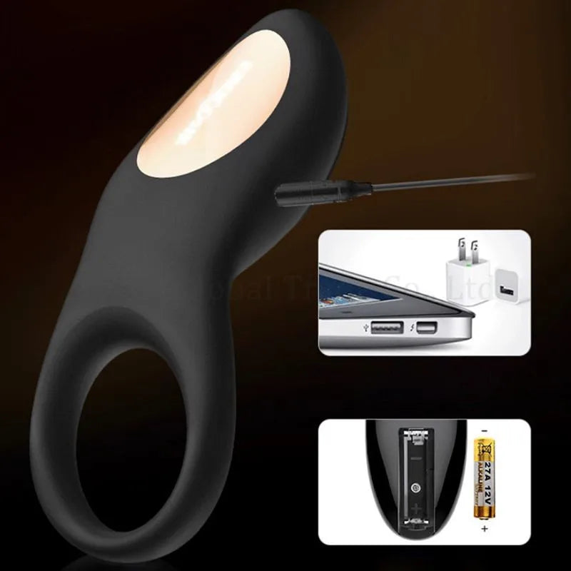 Silicone Vibrating Lock Ring With 8 Functions