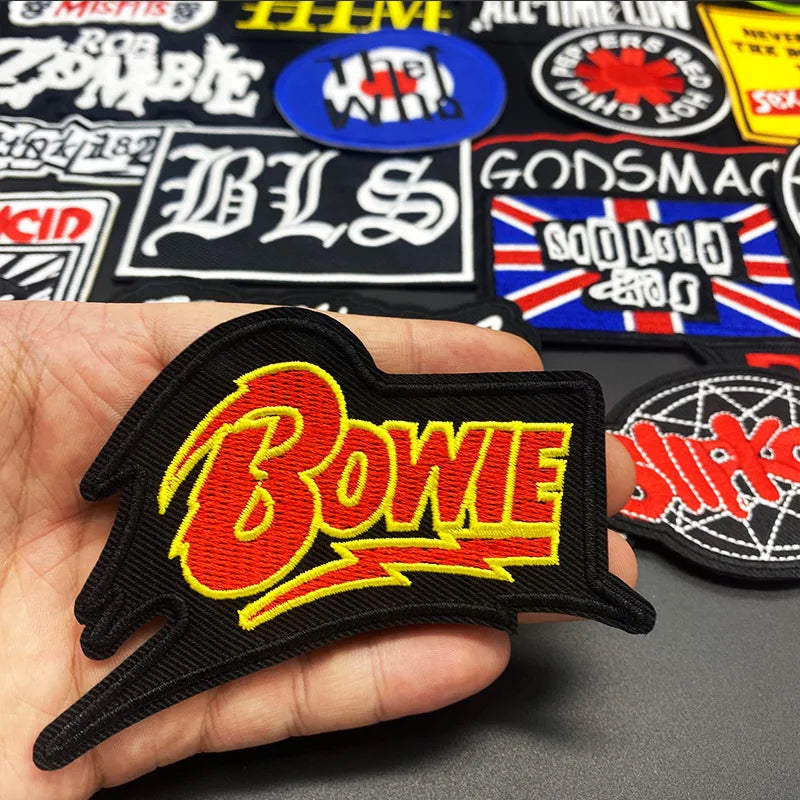 27Pcs Iron On Band Rock Music Badges/Patches For Clothes Jacket Jeans DIY Embroidered Patch