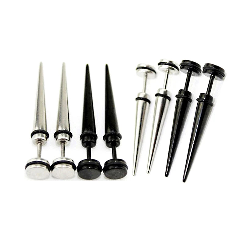Long Sharp Cone Earrings For Men Stainless Steel