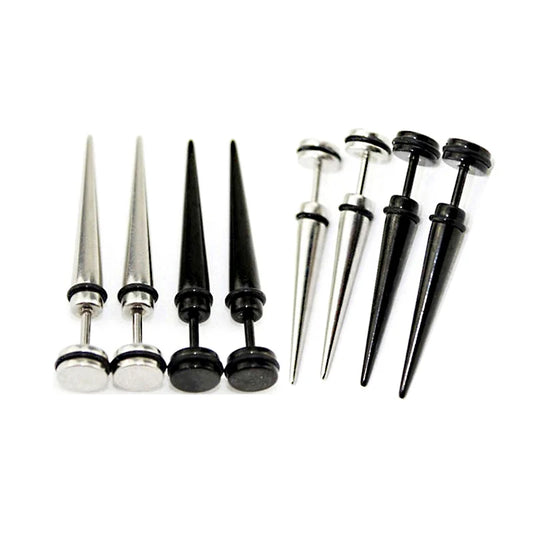 Long Sharp Cone Earrings For Men Stainless Steel