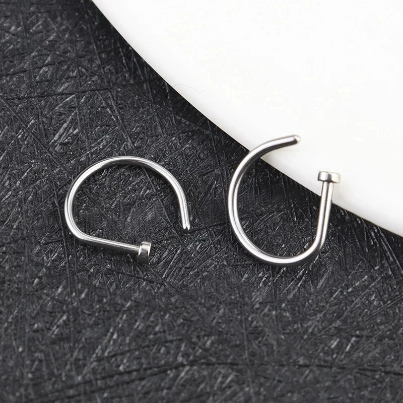 Fake Piercing Nose Ring / Nose Clip Stainless Steel