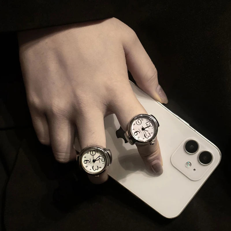 Elastic Strap Fashion Vintage Mini Watch Rings