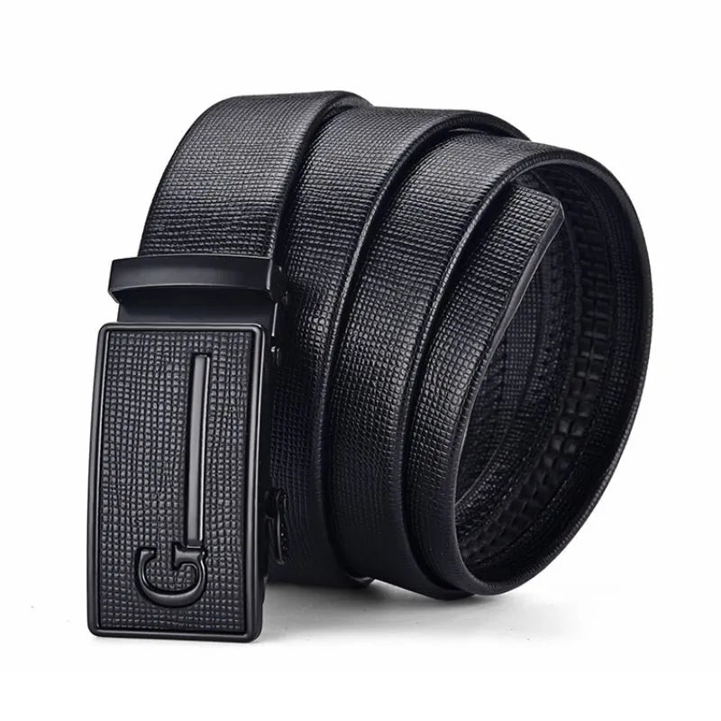 High Quality Mens Faux Leather Belt Metal Automatic Buckle
