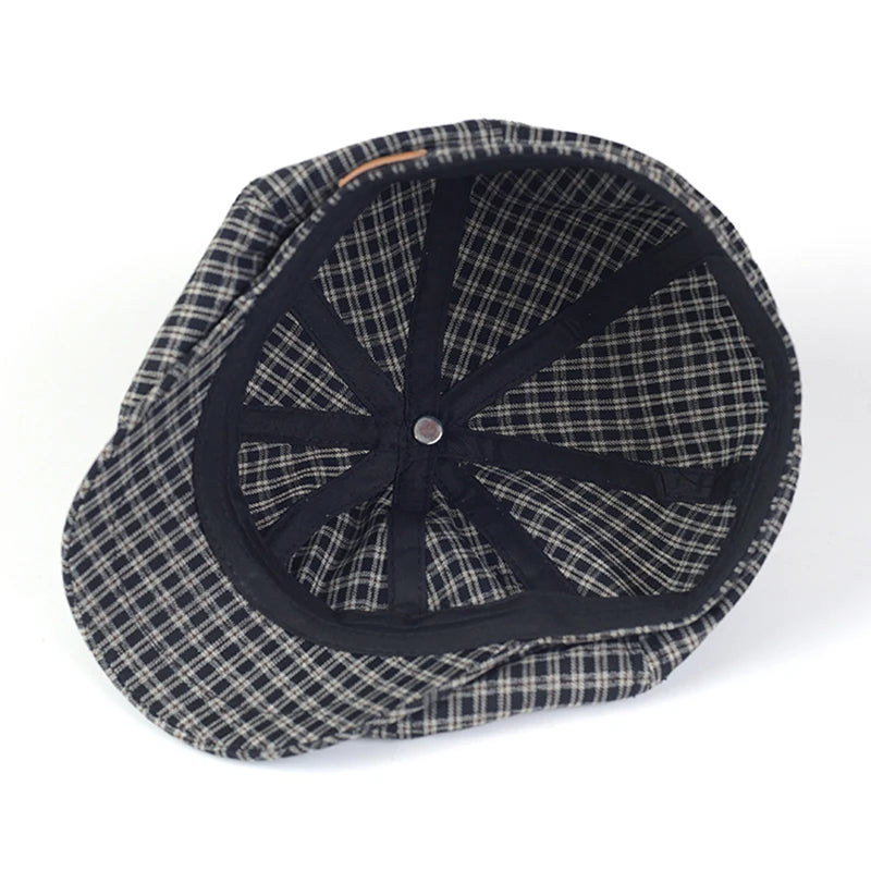 Vintage Plaid Newsboy Ivy Cap