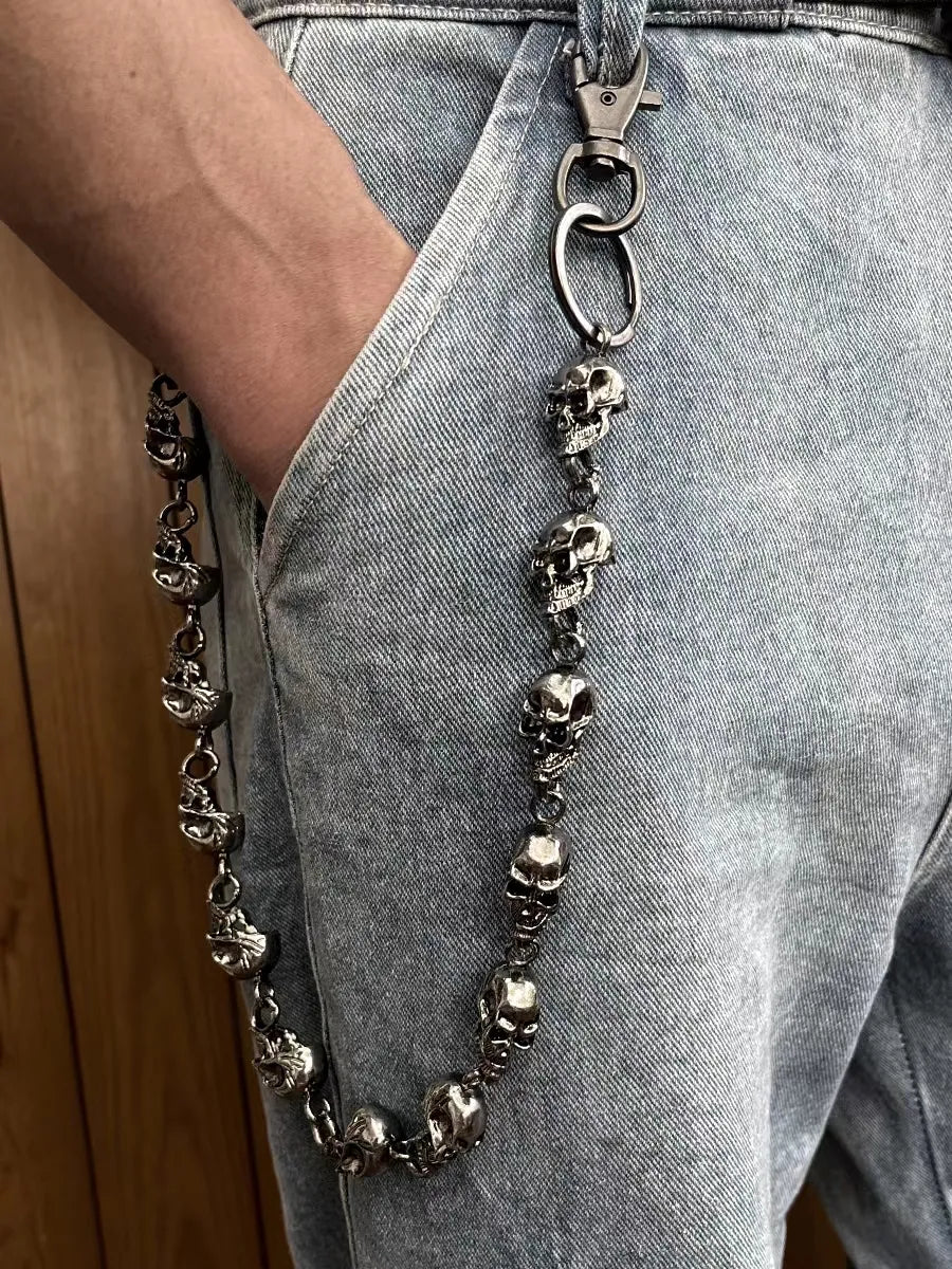 Men's Retro Waist Metal Chain For Pants Wallet Key Ring