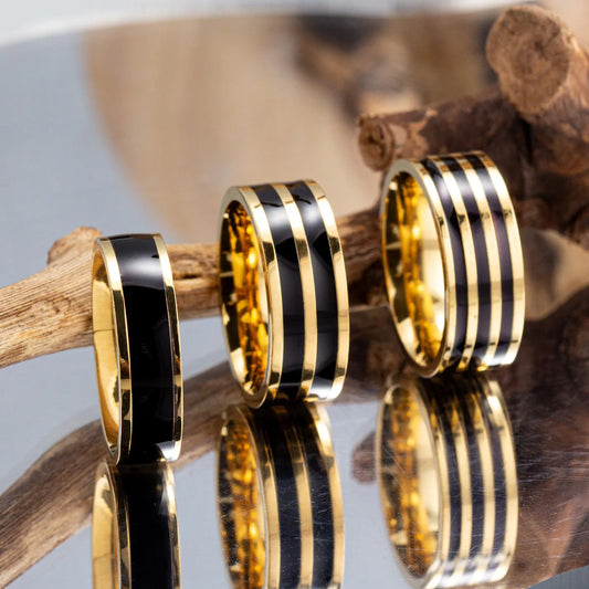 6mm/8mm Oil Dropping Classic Stainless Steel Fashion Rings
