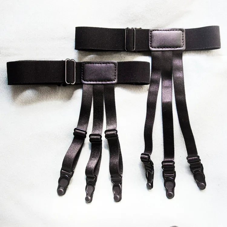 Men 2Pcs Shirt Stay Belt With Non-slip Locking Clips