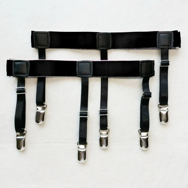 Men 2Pcs Shirt Stay Belt With Non-slip Locking Clips