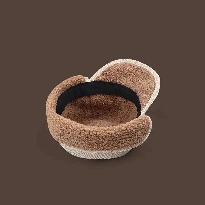 Wool Thickened Duckbill Bomber Flying Caps for Men