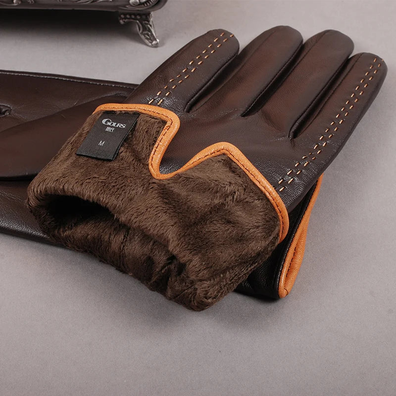 Men's Genuine Leather Gloves/Touch Screen Gloves