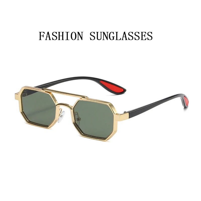 2024 Vintage Metal Square Sunglasses For Men