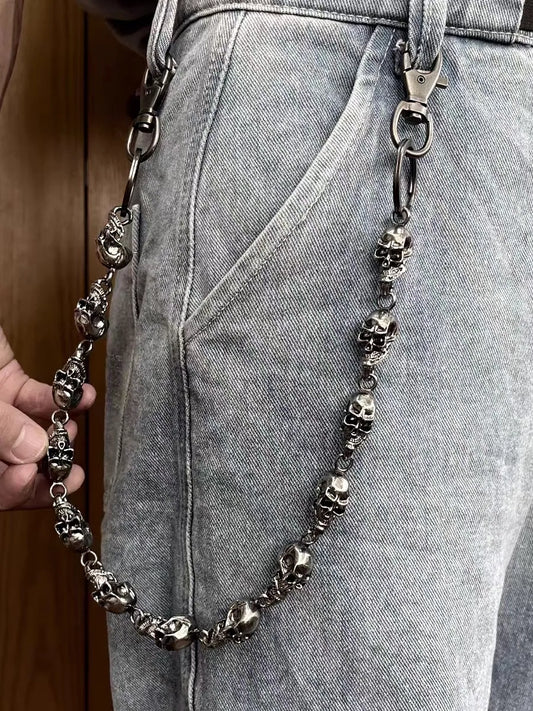 Men's Retro Waist Metal Chain For Pants Wallet Key Ring