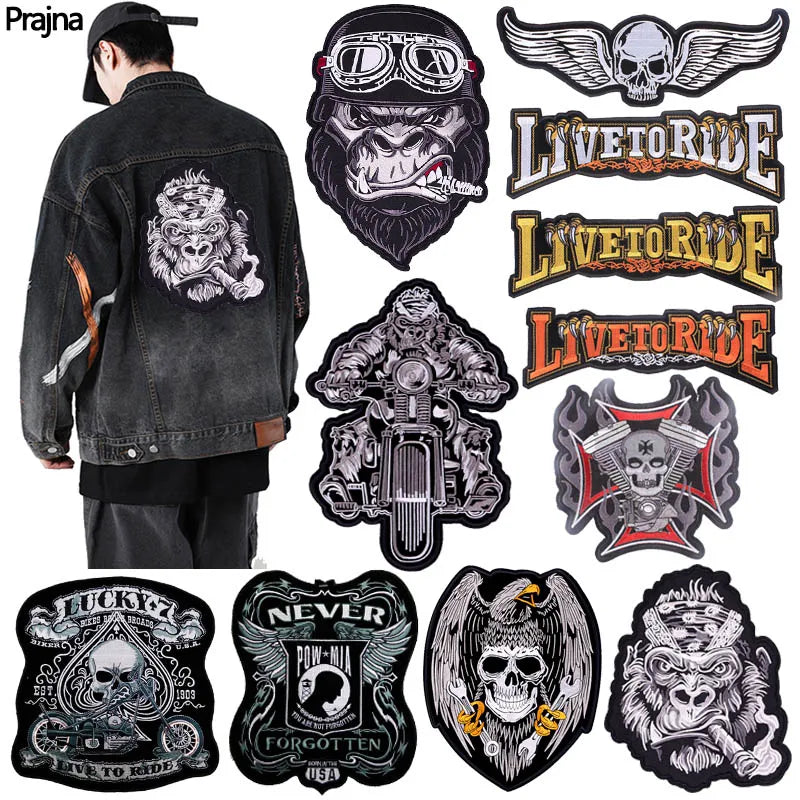 Multi Large Iron On Embroidered Patches For Clothing/Jacket