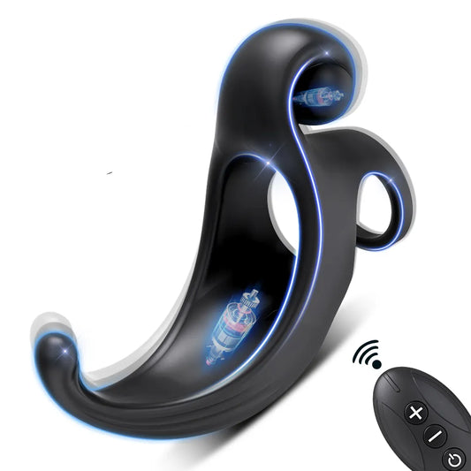 Vibrating Lock Ring With Remote Control Clitoris Stimulation