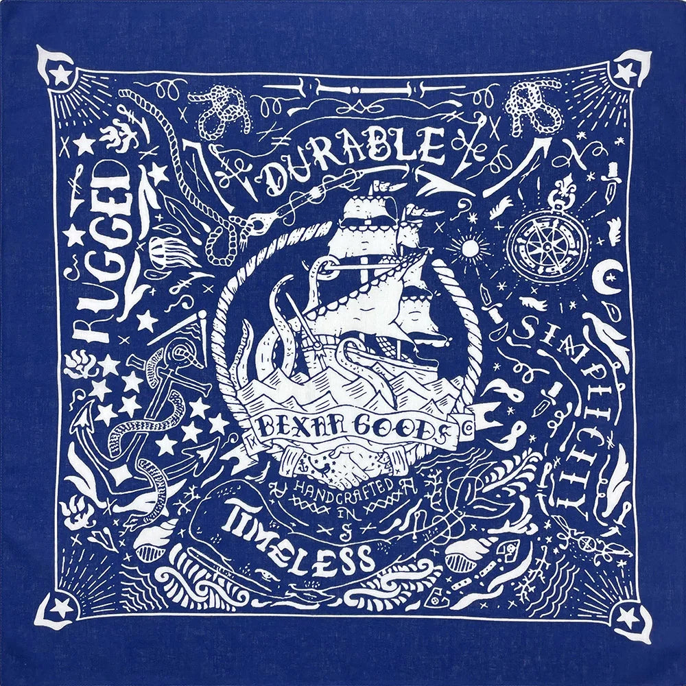 Nautical Print High Quality Cotton Men Bandana/Scarf