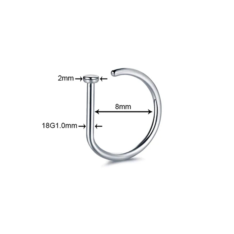 Fake Piercing Nose Ring / Nose Clip Stainless Steel