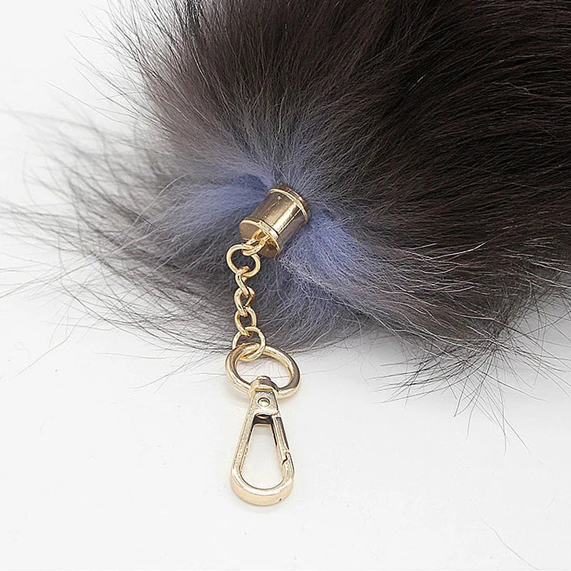 Wolf Fox Tail Fur Fashion Keychains Accessorie