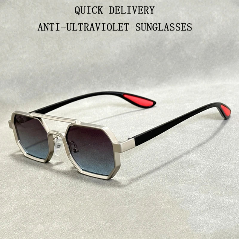 2024 Vintage Metal Square Sunglasses For Men
