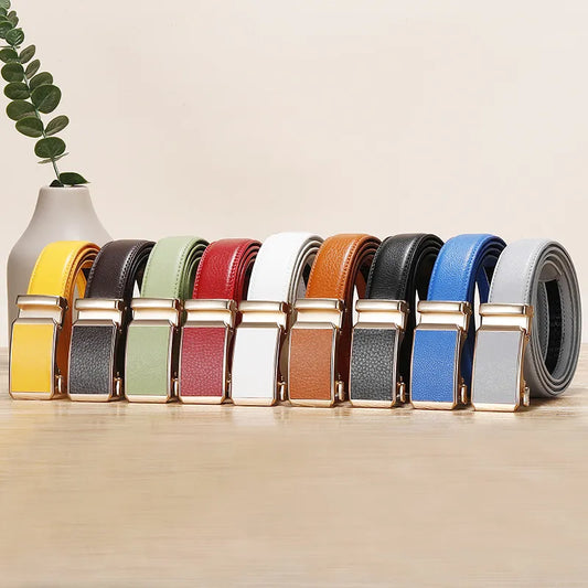Mens High Fashion Solid Color Belts With Adjustable Belt Designer Automatic buckle