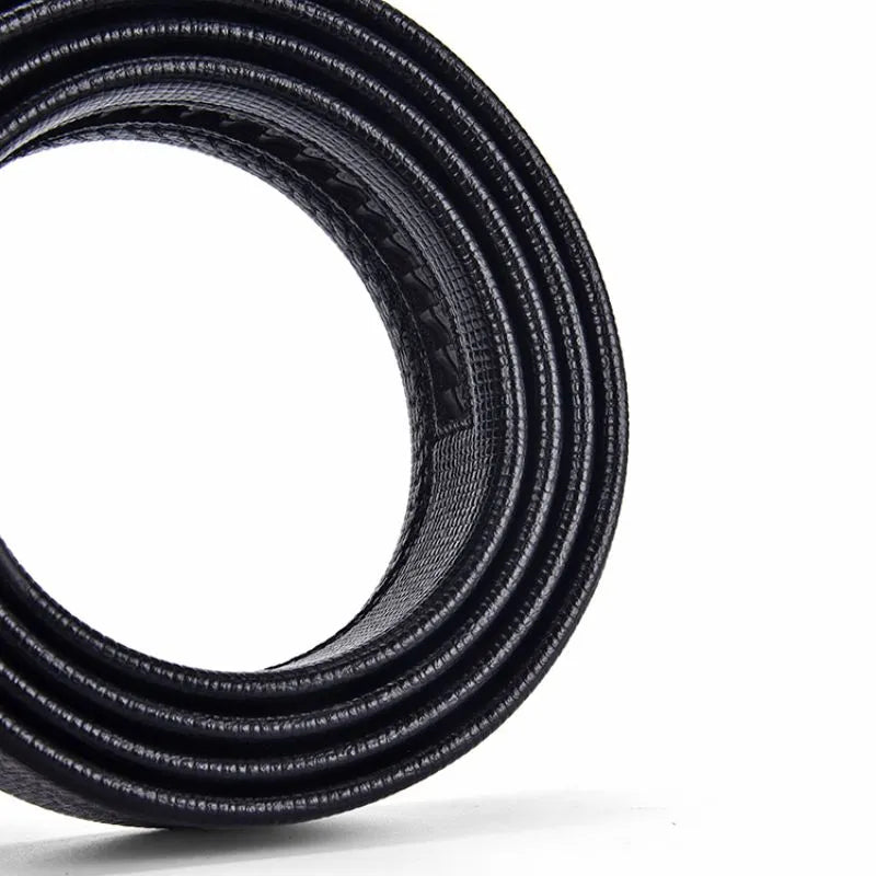 High Quality Mens Faux Leather Belt Metal Automatic Buckle