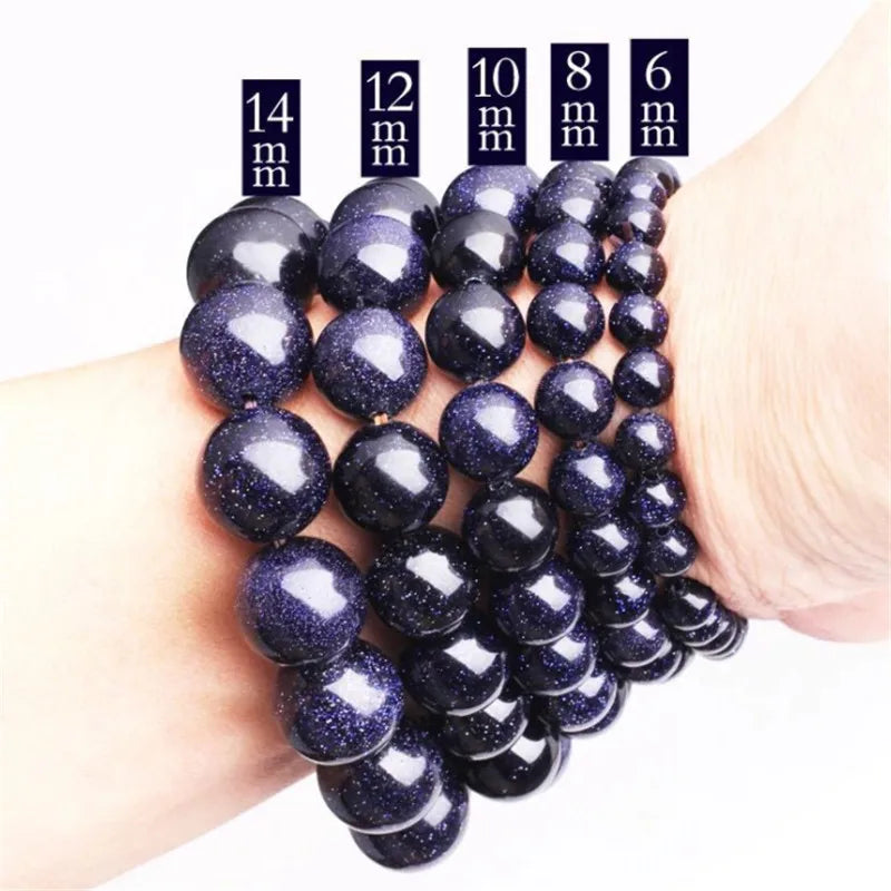Multi Color Siize 6-20mm Natural Sandstone Beaded Bracelet