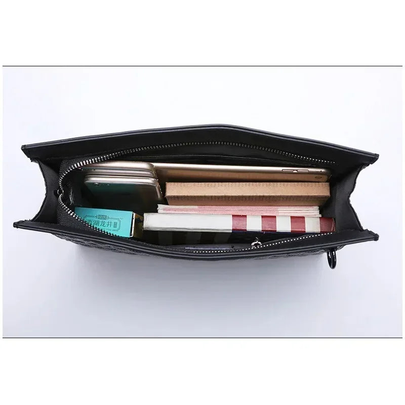 Men's Luxury Plaid Clutch Bag