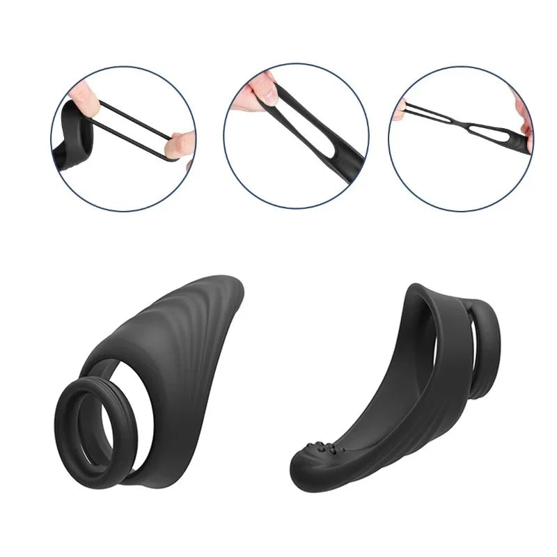 Silicone Lock Ring With Prostate Massage