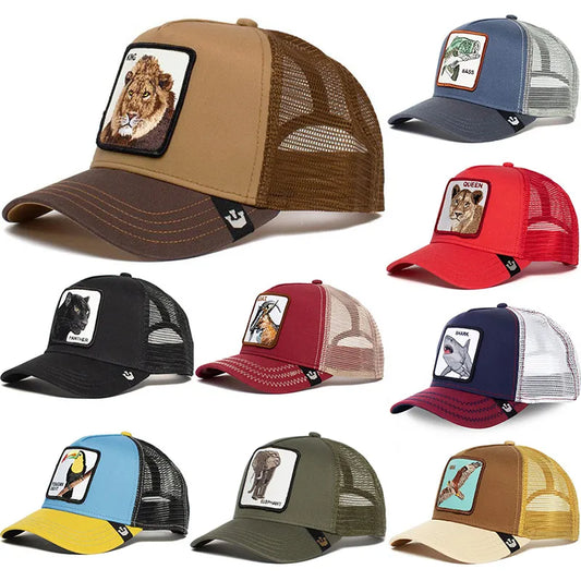 Men's Snapback Animal Print Mesh Baseball Cap