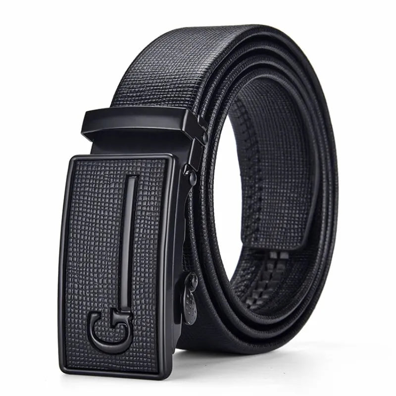 High Quality Mens Faux Leather Belt Metal Automatic Buckle