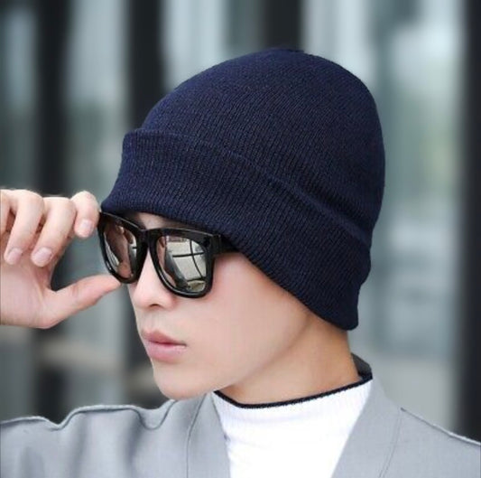 Ribbed Knitted Beanie Toque