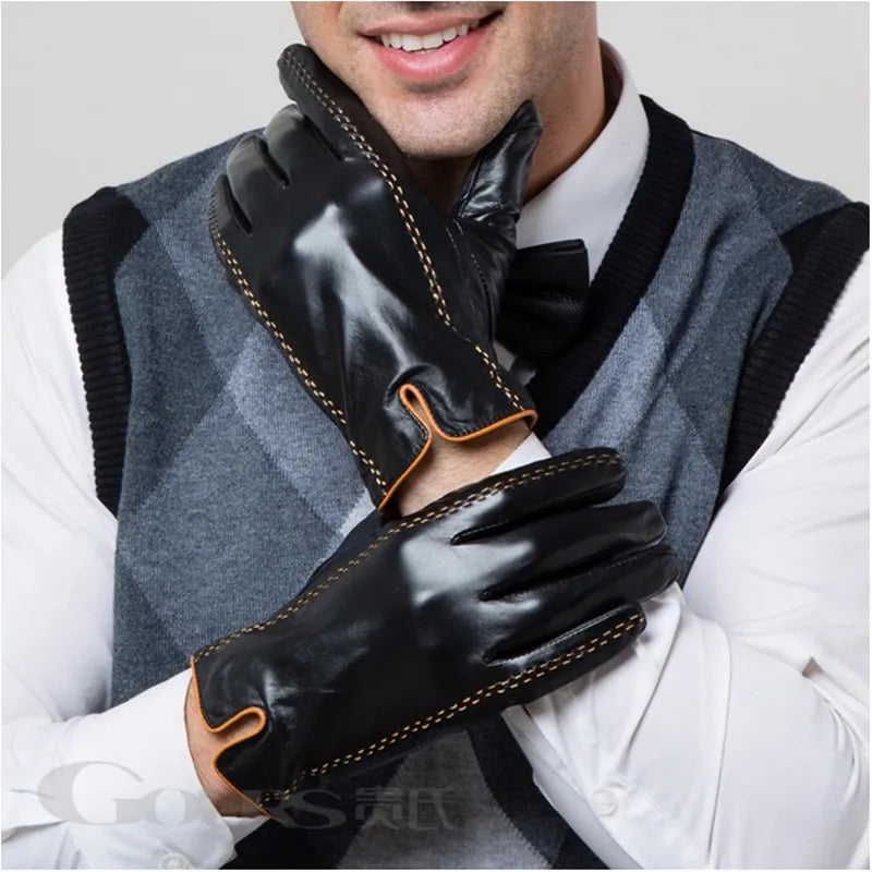 Men's Genuine Leather Gloves/Touch Screen Gloves