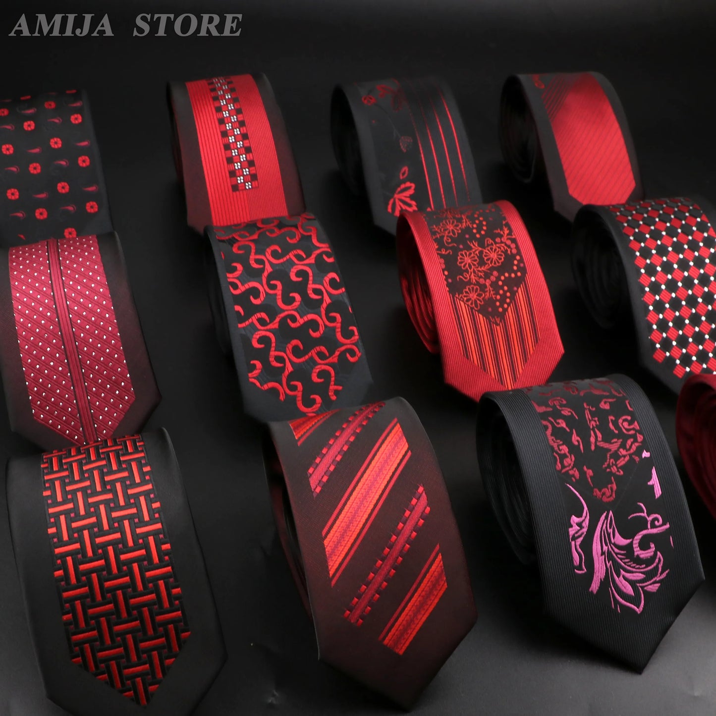 51 Styles Men's Ties Fashion Patchwork Red Purple Blue Floral Jacquard Necktie Skinny