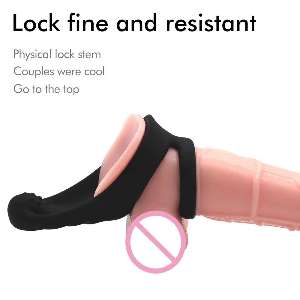 Silicone Lock Ring With Prostate Massage