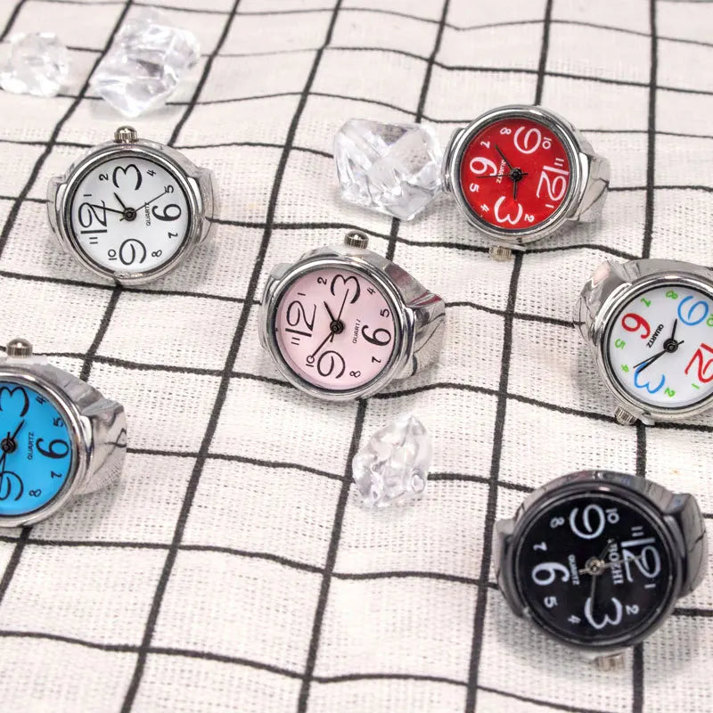 Elastic Strap Fashion Vintage Mini Watch Rings
