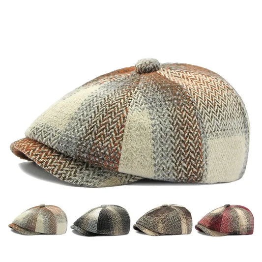 Retro Knitted Newsboy Cap
