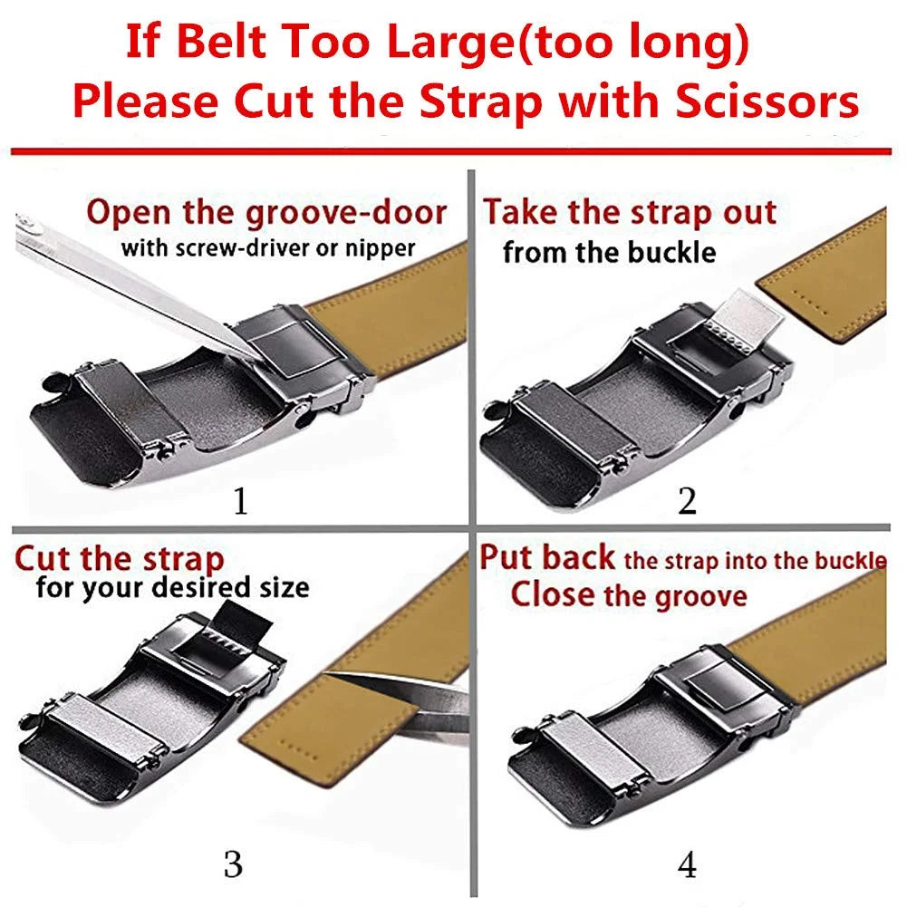 3.5CM Multicolor Men Belts With Matching Automatic Buckle