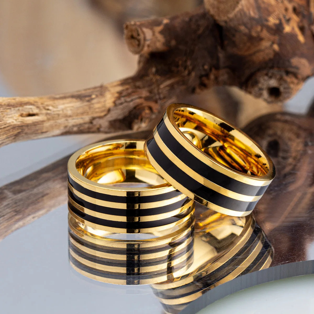 6mm/8mm Oil Dropping Classic Stainless Steel Fashion Rings